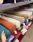 Dune - 140 GSM Washed Linen Rayon Blend Fabric Wholesale by Roll