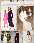 Grace - Royal Purple Crepe Stretch Fabric for Elegant Gowns and Formal Suits, Premium Heavy Twill Material by the Yard for Sophisticated Design