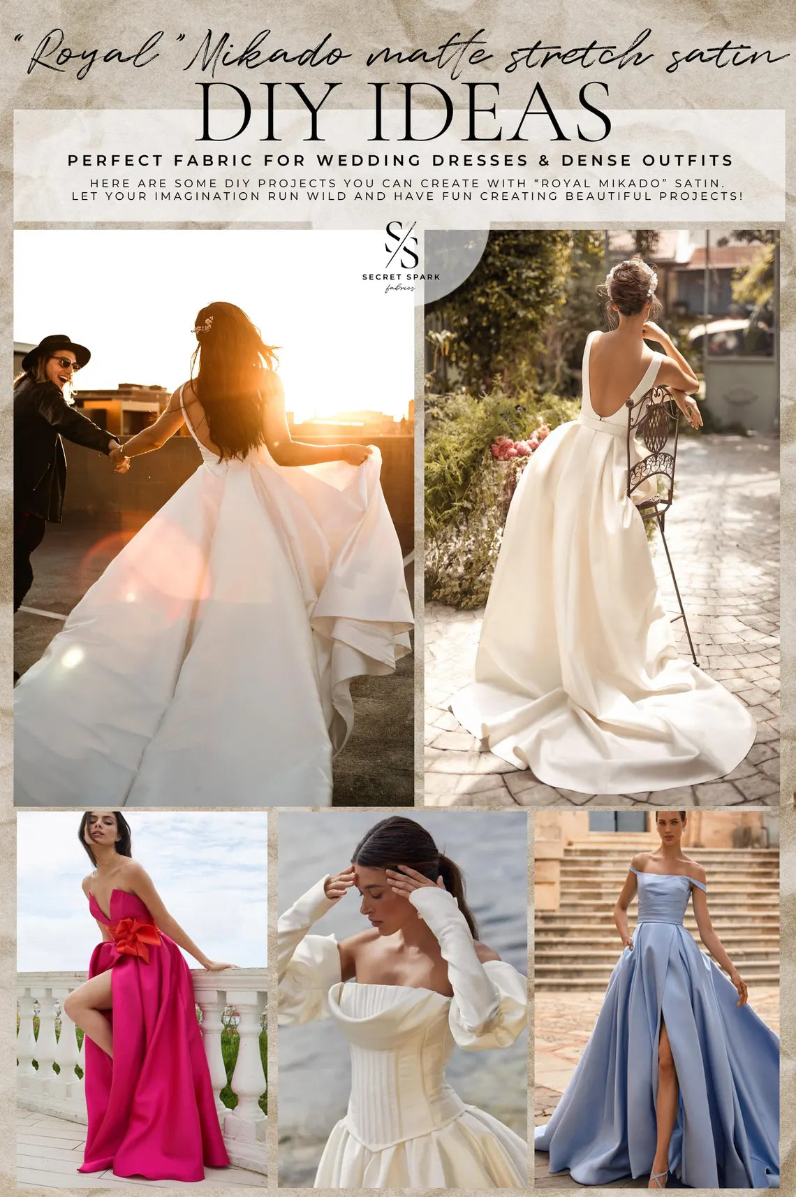 Mikado - Red Premium Dense Stretch Satin, High-Quality Structured Material by the Yard with One-Way Stretch for Evening Wear, Special Events