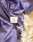 Iconic Silky Satin - Amethyst Purple Color Soft Silky Satin Fabric, 1 Way Stretch for Gowns, Lingerie, Slip Dress, Negligees, Ties