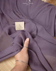 Aura Chiffon - Amethyst Color Premium Quality Fabric by the Yard, Soft Matte Material with Flowing Drape, for Evening Dresses, Decor, Dance Costumes