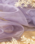 Glimmer Crystal Organza - Amethyst Color Sparkle Crystal Sheer Fabric by the Yard, High Quality Material for Evening Gowns, Event Decor, Dance Costumes, 59" wide