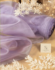 Glimmer Crystal Organza - Amethyst Color Sparkle Crystal Sheer Fabric by the Yard, High Quality Material for Evening Gowns, Event Decor, Dance Costumes, 59" wide