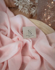 Aura Chiffon - Baby Pink Color Soft Premium Quality Fabric by the Yard, Delicate Matte Material with Flowing Drape, for Baby Shower, Dance Costumes, Wedding Decor
