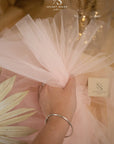 Clouds Tulle 59" - Baby Pink Color Soft Matte Fabric by the Yard, Italian Tulle Mesh, for Baby Shower, Kids Dresses, Party Decor