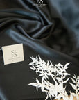 Iconic Silky Satin - Black Color Soft Silky Satin by the Yard, Satin Fabric with Stretch for Cosplay, Scarf, Hair Ties, Scrunchies, Decorations, Clothing
