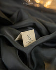 Serenity - Black Matte Organza 118"-120" (~300-305 cm), Premium Quality Material by the Yard with Fluid Drape for Evening Gowns, Decor