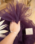 Clouds Tulle 59" - Blackberry Color Premium Quality Material by the Yard, Soft Nylon Tulle Mesh, for Evening Gowns, Party Decor, Stage Wear