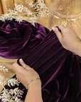 Rich - Blackberry Stretch Velvet - Soft 4-Way Velour with Elegant Flow and Dense Feel for Dresses, Costumes, Upholstery and Decor