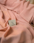 Aura Chiffon - Blush Color Soft Premium Quality Fabric by the Yard, Delicate Matte Material with Beautiful Drape, for Wedding Decor, Baby Shower, Bridal Robes