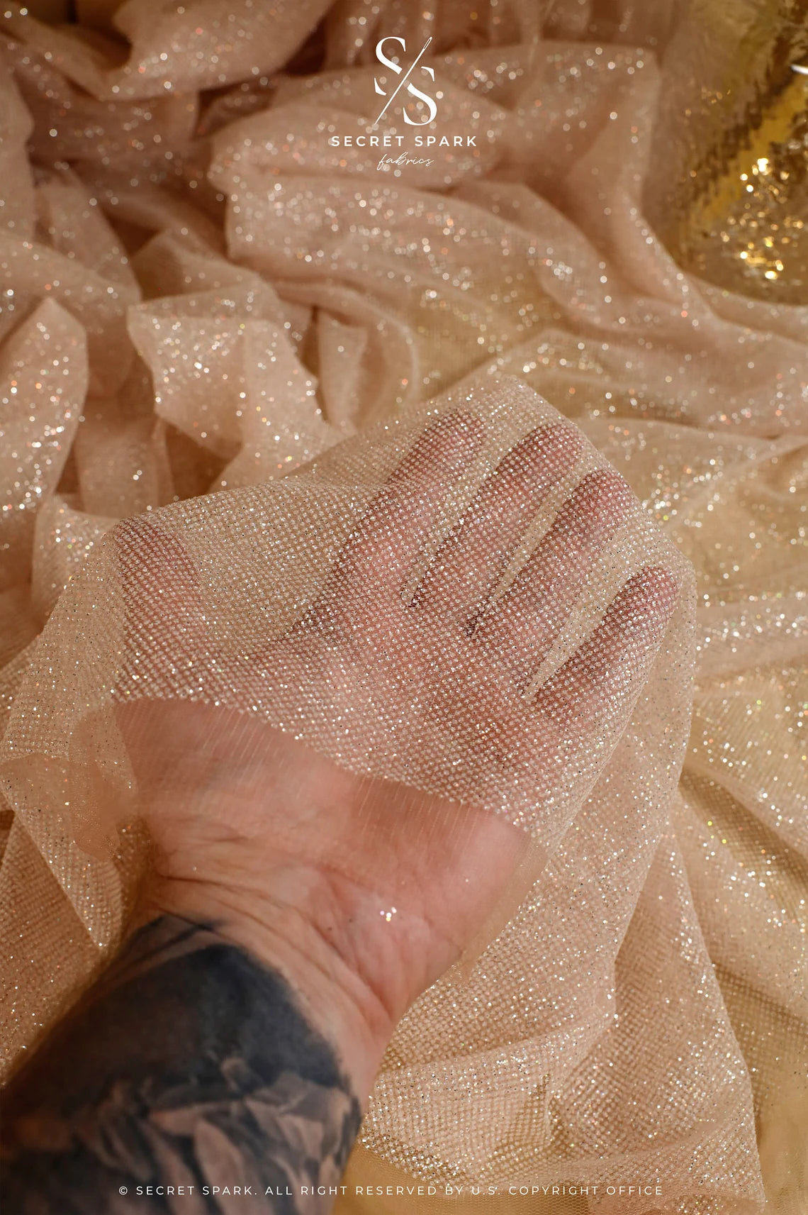 Order Blush Glitter Tulle