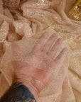 Illuminate Glitter Tulle - Blush Color Premium Quality Material by the Yard, Soft Shimmer Mesh for Prom Dresses, Wedding Decoration