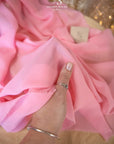 Aura Chiffon - Bright Pink Color Airy Premium Fabric by the Yard, Soft Matte Material with Beautiful Drape, for Summer Dresses, Dance Costumes, Party Decor