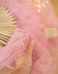 Clouds Tulle 59" - Bright Rose Color Delicate Airy Fabric by the Yard, Stretch Soft Tulle Mesh, for Party Backdrop and Event Decoration, 150 cm wide