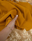 Grace - Bronze Gold Crepe Stretch Fabric for Evening Wear and Suits, Premium Heavy Twill Material by the Yard for Tailoring and Home Decor