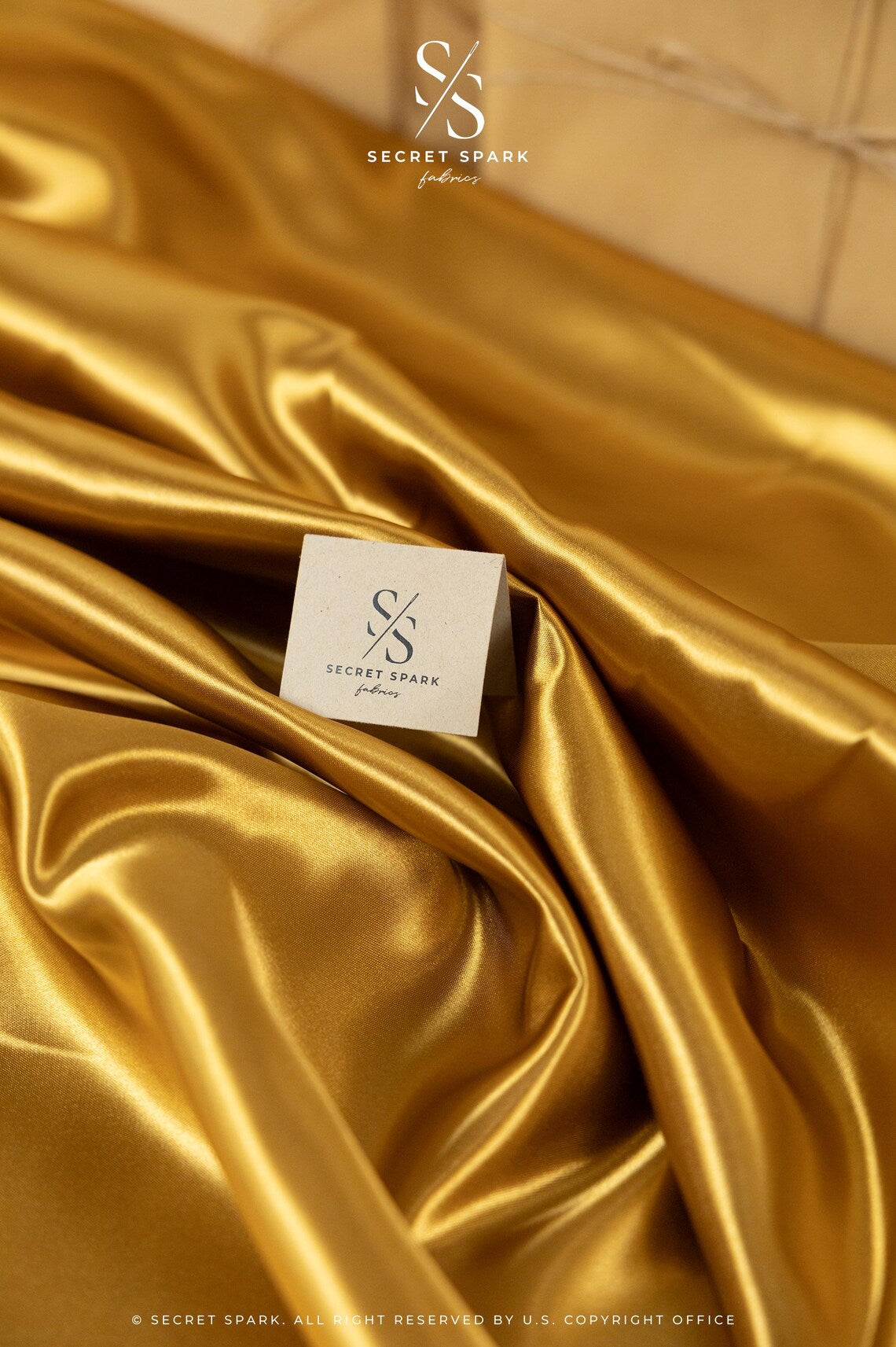 Amore - Bronze Gold Dense Satin Fabric, Rich Non-Stretch Shiny Material for Upholstery, Evening Wear, Home Decor Elements Amore - Bronze Gold Dense Satin Fabric, Rich Non-Stretch Shiny Material for Upholstery, Evening Wear, Home Decor Elements