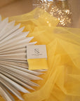 Clouds Tulle 59" - Canary Yellow Color Premium Quality Fabric by the Yard, Bulk Nylon Tulle Mesh, for Party Backdrop, Kids Dresses and Event Decoration