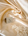 Iconic Silky Satin - Champagne Color Soft Silky Satin Fabric, Quality 1 Way Stretch Satin for Wedding, Slip Dresses, Ladies Clothing, Evening Wear