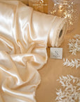Iconic Silky Satin - Champagne Color Soft Silky Satin Fabric, Quality 1 Way Stretch Satin for Wedding, Slip Dresses, Ladies Clothing, Evening Wear
