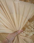 Mirage Power Mesh - Champagne Color Premium Bridal Fabric by the Yard, High-Elastic Body Sculpting Material for Wedding Wear and Lingerie