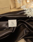 Amore - Chocolate Dense Stiff Satin Fabric, Rich Non-Stretch Shiny Material for Gowns, Men's Suits, Ties, Waistcoats, and Luxury Drapery