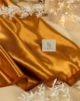 Amore - Cinnamon Sturdy Satin Fabric, Non-Stretch Shiny Material for Men's suit, Lining, Home Decor, and Elegant Evening Gowns