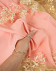 Grace - Coral Essence Crepe Stretch Fabric for Elegant Dresses and Suits, Heavy Vibrant Material by the Yard for Tailoring and Interior Accents