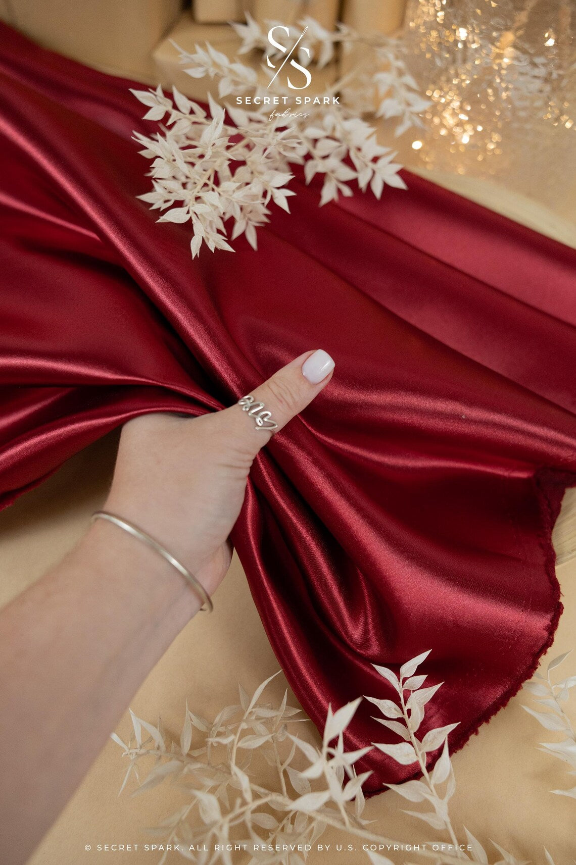 satin dress fabric Amore water aerobics swimwear Unwrap The Magic: H&M decorations and crafts because color:Celadon
