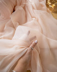 Serenity - Creamy Peach Matte Organza 118"-120", Quality Soft Material by the Yard with Fluid Drape for Dresses, Baby Shower