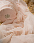 Serenity - Creamy Peach Matte Organza 118"-120", Quality Soft Material by the Yard with Fluid Drape for Dresses, Baby Shower