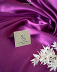 Iconic Silky Satin - Dark Magenta Color Soft Silky Satin Fabric, Trendy One Way Stretch Satin Fabric for Underwear, Crafts, Decor, Costumes, Apparel, Ties