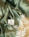 Iconic Silky Satin - Dark Olive Green Color Soft Silky Satin Charmeuse Fabric 1 Way Stretch, Soft Satin for Women's Slips, Crafts, Ties, Handkerchiefs DIY