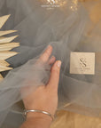 Clouds Tulle 59" - Dark Gray Color Premium Quality Fabric by the Yard, Matte Tulle Mesh Material, for Evening Wear, Elegant Decor and Modern Events