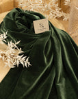 Rich - Dark Moss Green Stretch Velvet Fabric - Antique-Style 4-Way Velour for Cloaks, Stagewear, Historic Drapery