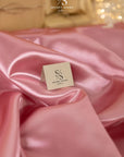Amore - Dark Rose Stiff Satin Fabric, Elegant Non-Stretch Shiny Satin Material for Evening Gowns, Lining, Luxury Bedding, Home Decor