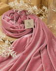 Rich - Dark Rose Stretch Velvet Fabric by the Yard - Premium 4-Way Velour for Dresses, Medieval Costumes, Upholstery