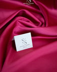 Iconic Silky Satin - Deep Fuchsia Color Soft Silky Satin Premium Charmeuse Fabric One Way Stretch, Soft Satin for Crafts, Decor, Costumes, Apparel DIY