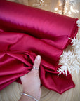 Iconic Silky Satin - Deep Fuchsia Color Soft Silky Satin Premium Charmeuse Fabric One Way Stretch, Soft Satin for Crafts, Decor, Costumes, Apparel DIY
