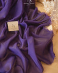 Aura Chiffon - Deep Purple Color Premium Material by the Yard, Soft Matte Quality with Beautiful Drapes, for Evening Gowns, Dance Costumes, Decor
