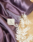 Iconic Silky Satin - Deep Purple Plum Color Soft Premium Charmeuse Fabric One Way Stretch for Evening Gowns, Formal Wear, Royal Fashion DIY