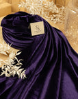 Rich - Deep Purple Stretch Velvet - Soft Touch Regal 4-Way Velour for Capes, Antique Upholstery, Stage Costumes