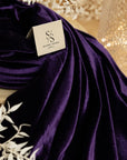 Rich - Deep Purple Stretch Velvet - Soft Touch Regal 4-Way Velour for Capes, Antique Upholstery, Stage Costumes