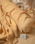 Aura Chiffon - Desert Tan Color Premium Material by the Yard, Soft Matte Quality with Beautiful Drapes, for Summer Dresses, Scarves, Home Decor
