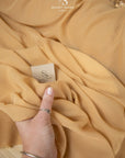 Aura Chiffon - Desert Tan Color Premium Material by the Yard, Soft Matte Quality with Beautiful Drapes, for Summer Dresses, Scarves, Home Decor