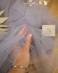 Clouds Tulle 59" - Dusty Lavender Color Premium Soft Fabric by the Yard, Italian Tulle Mesh, for Wedding Dresses and Bridal Decor, 150 cm wide