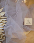 Clouds Tulle 59" - Dusty Lavender Color Premium Soft Fabric by the Yard, Italian Tulle Mesh, for Wedding Dresses and Bridal Decor, 150 cm wide