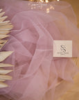 Clouds Tulle 59" - Dusty Rose Color Soft Matte Fabric by the Yard, Premium Italy Tulle Mesh, for Wedding Dresses, Baby Shower and Bridal Decor