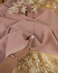Grace - Dusty Rose Crepe Stretch Fabric for Dresses, Jackets or any Home Décor, Heavyweight Twill by the Yard, Contouring Draping Material for Elegant Tailoring