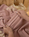 Grace - Dusty Rose Crepe Stretch Fabric for Dresses, Jackets or any Home Décor, Heavyweight Twill by the Yard, Contouring Draping Material for Elegant Tailoring
