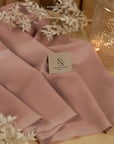 Grace - Dusty Rose Crepe Stretch Fabric for Dresses, Jackets or any Home Décor, Heavyweight Twill by the Yard, Contouring Draping Material for Elegant Tailoring